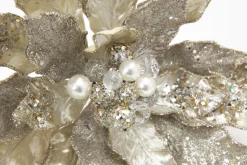 Décoration De Noël|Décoration De Noël<Flamant BRITTE, poinsettia Argent