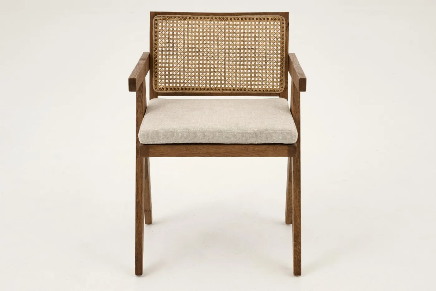 Chaises|Chaises<Flamant O, chaise avec accoudoirs, chêne, , roseau, avec coussin Brun