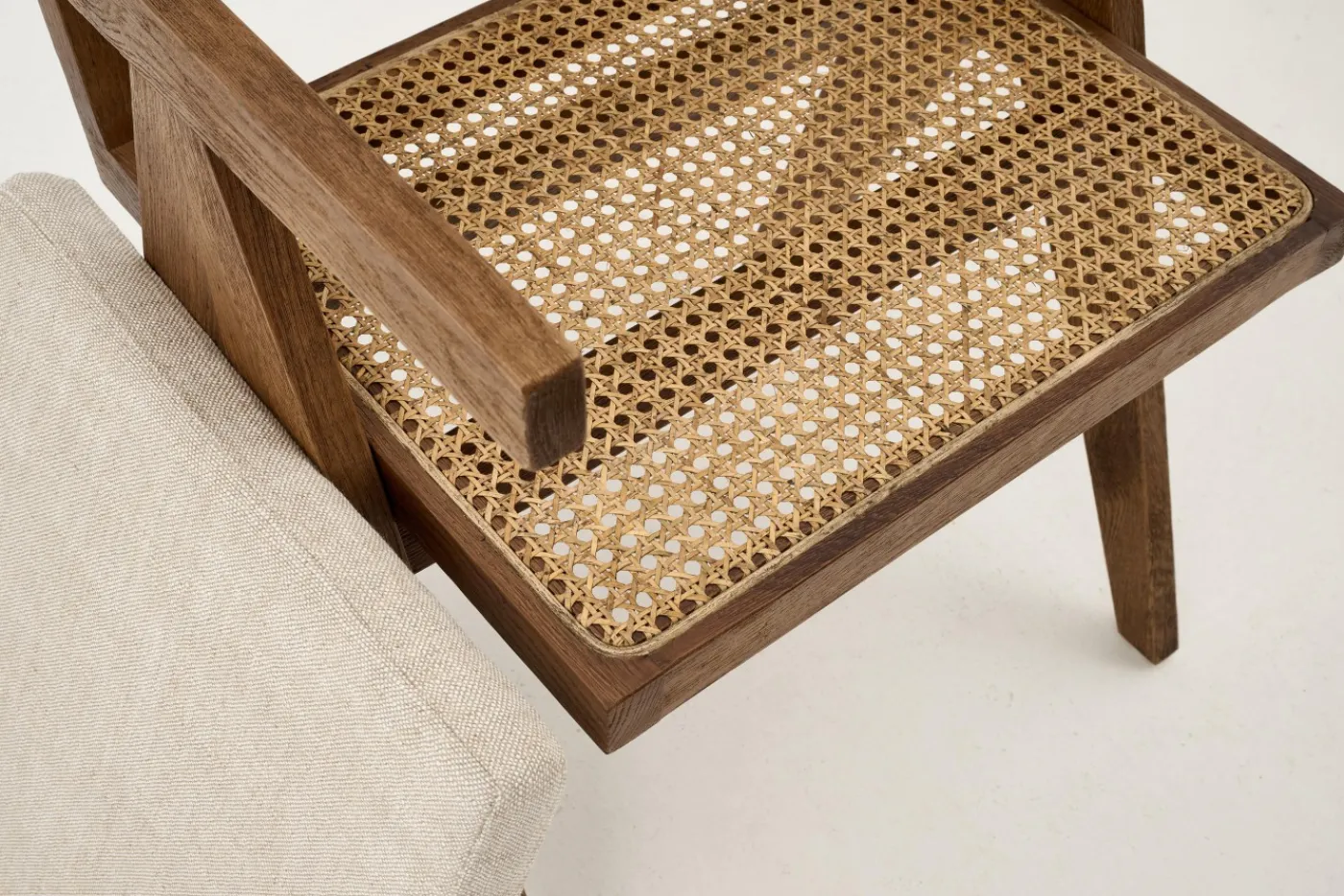Chaises|Chaises<Flamant O, chaise avec accoudoirs, chêne, , roseau, avec coussin Brun