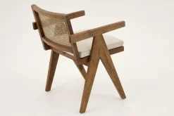 Chaises|Chaises<Flamant O, chaise avec accoudoirs, chêne, , roseau, avec coussin Brun