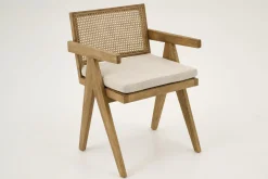Chaises|Chaises<Flamant BRUNO, chaise avec accoudoirs, chêne, roseau, avec coussin Mixte
