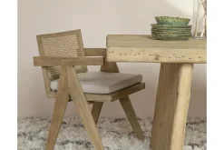 Chaises|Chaises<Flamant BRUNO, chaise avec accoudoirs, chêne, roseau, avec coussin Mixte