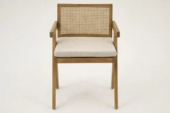 Chaises|Chaises<Flamant BRUNO, chaise avec accoudoirs, chêne, roseau, avec coussin Mixte