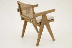 Chaises|Chaises<Flamant BRUNO, chaise avec accoudoirs, chêne, roseau, avec coussin Mixte