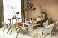 Fauteuils|Sièges<Flamant BRUNO, fauteuil, chêne, roseau, avec coussin Mixte