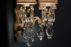Appliques Murales|Luminaire<Flamant BRUXELLES, applique murale, gouttes de verre Transparent
