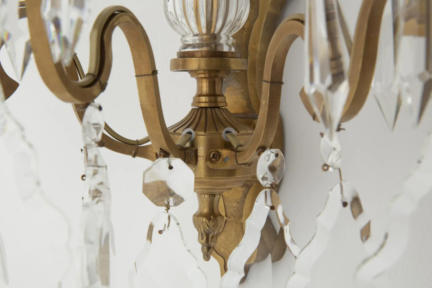 Appliques Murales|Luminaire<Flamant BRUXELLES, applique murale, gouttes de verre Transparent