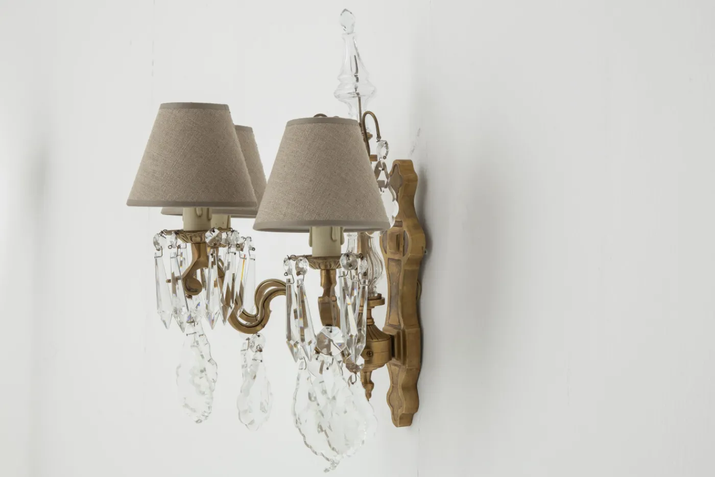 Appliques Murales|Luminaire<Flamant BRUXELLES, applique murale, gouttes de verre Transparent