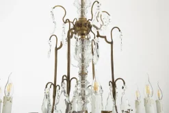 Suspensions Et Lustres|Luminaire<Flamant BRUXELLES, lustre, gouttes de verre, 8 lampes et 4 bougies Transparent