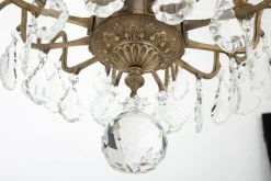 Suspensions Et Lustres|Luminaire<Flamant BRUXELLES, lustre, gouttes de verre, 8 lampes et 4 bougies Transparent