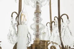 Suspensions Et Lustres|Luminaire<Flamant BRUXELLES, lustre, gouttes de verre, 8 lampes et 4 bougies Transparent