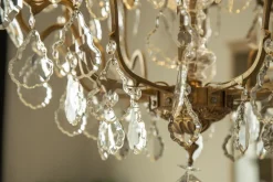 Suspensions Et Lustres|Luminaire<Flamant BRUXELLES, lustre, gouttes de verre, 8 lampes et 4 bougies Transparent
