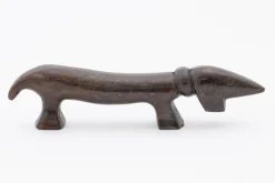 Statuettes Et Objets|Décoration<Flamant CALUM, chien, cuivre bronze, L Brun