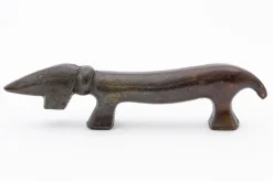 Statuettes Et Objets|Décoration<Flamant CALUM, chien, cuivre bronze, L Brun