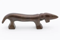 Statuettes Et Objets|Décoration<Flamant CALUM, chien, cuivre bronze, S Brun