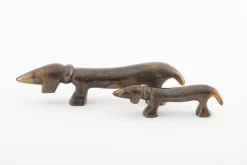 Statuettes Et Objets|Décoration<Flamant CALUM, chien, cuivre bronze, S Brun