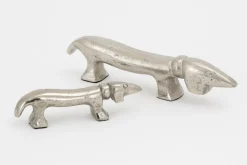 Statuettes Et Objets|Décoration<Flamant CALUM, chien, nickel, L Argent