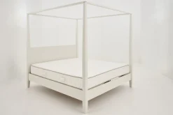 Lits|Lits<Flamant CAPE COD, lit à baldaquin, , 160 cm Blanc