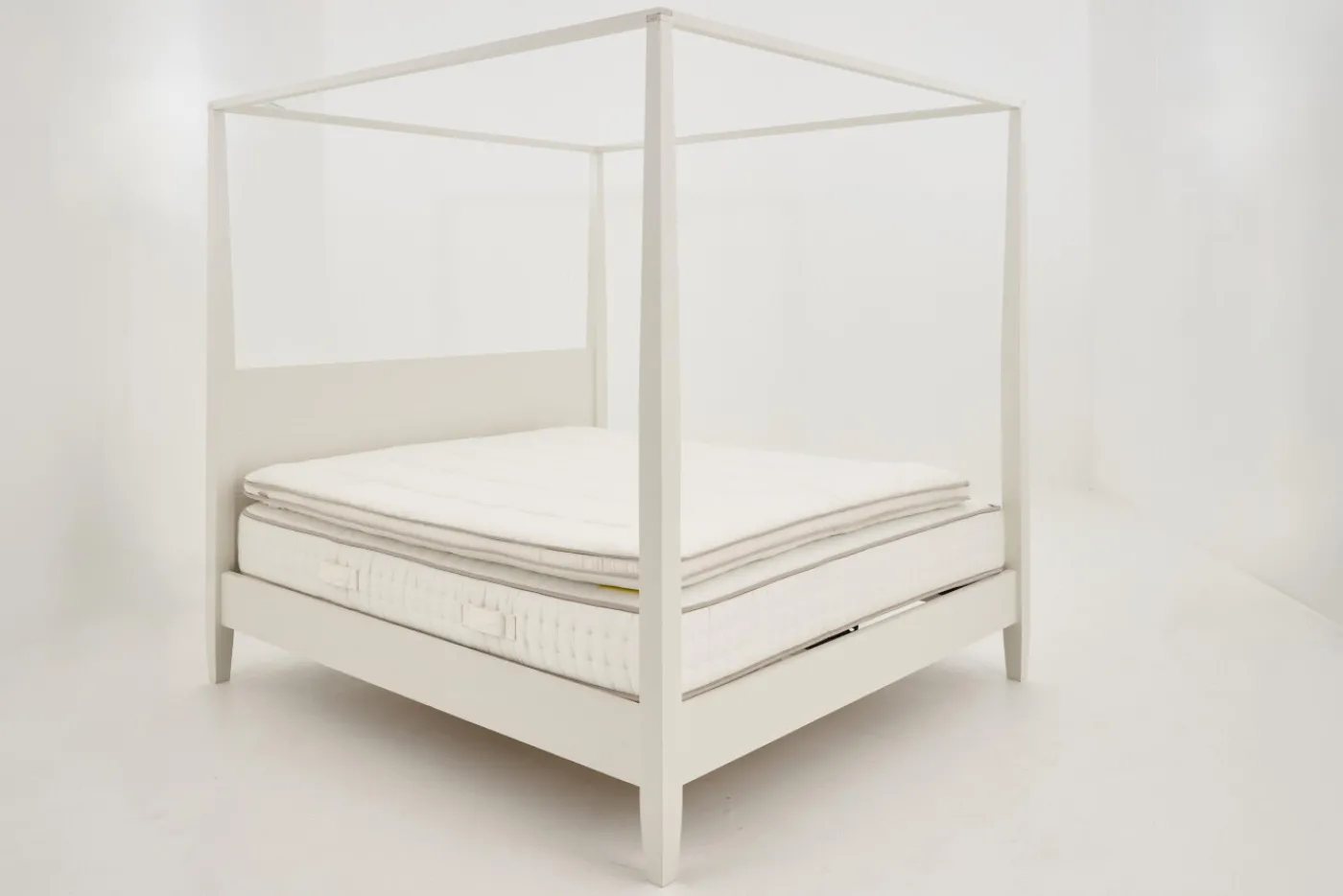 Lits|Lits<Flamant CAPE COD, lit à baldaquin, , 180 cm Blanc