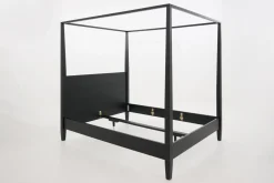 Lits|Lits<Flamant CAPE COD, lit à baldaquin, , 160 cm Noir