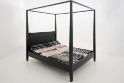 Lits|Lits<Flamant CAPE COD, lit à baldaquin, , 160 cm Noir