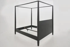 Lits|Lits<Flamant CAPE COD, lit à baldaquin, , 160 cm Noir