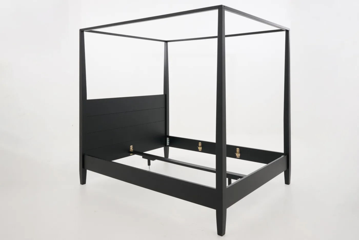 Lits|Lits<Flamant CAPE COD, lit à baldaquin, , 180 cm Noir