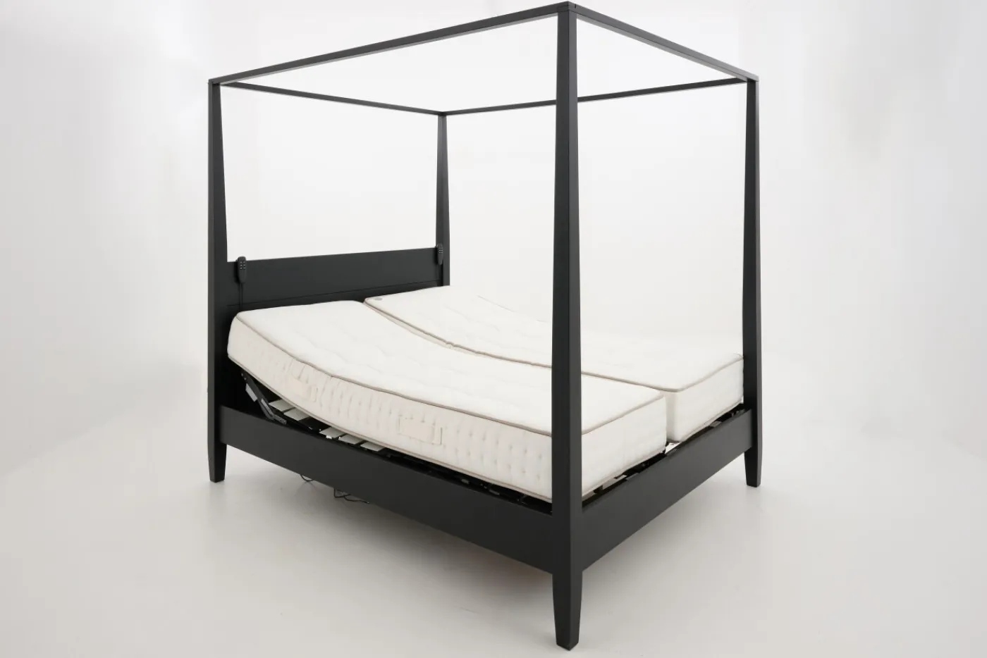 Lits|Lits<Flamant CAPE COD, lit à baldaquin, , 180 cm Noir
