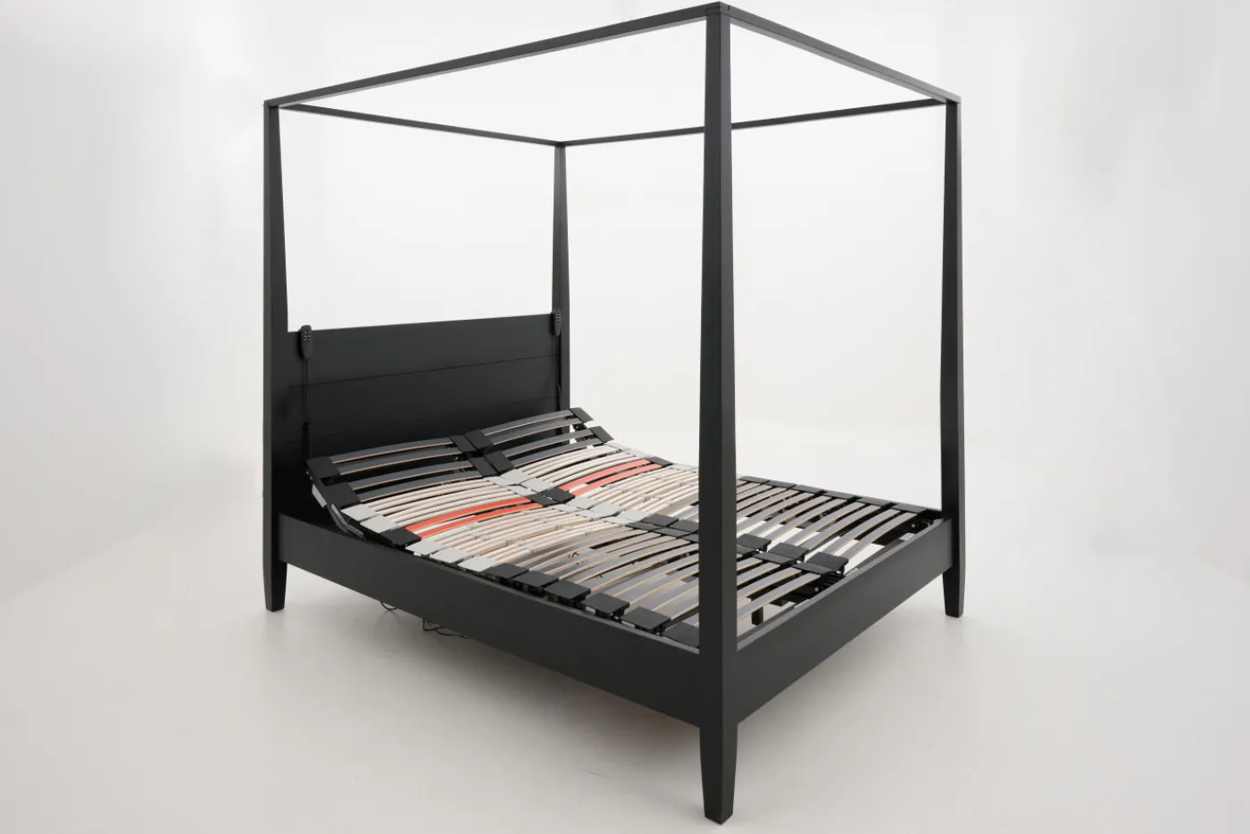 Lits|Lits<Flamant CAPE COD, lit à baldaquin, , 180 cm Noir