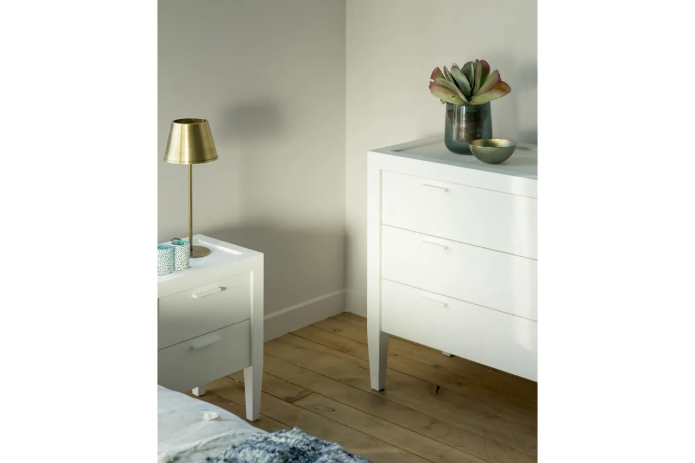 Tables De Chevet|Armoires<Flamant CAPE COD, table de nuit, pin, Blanc