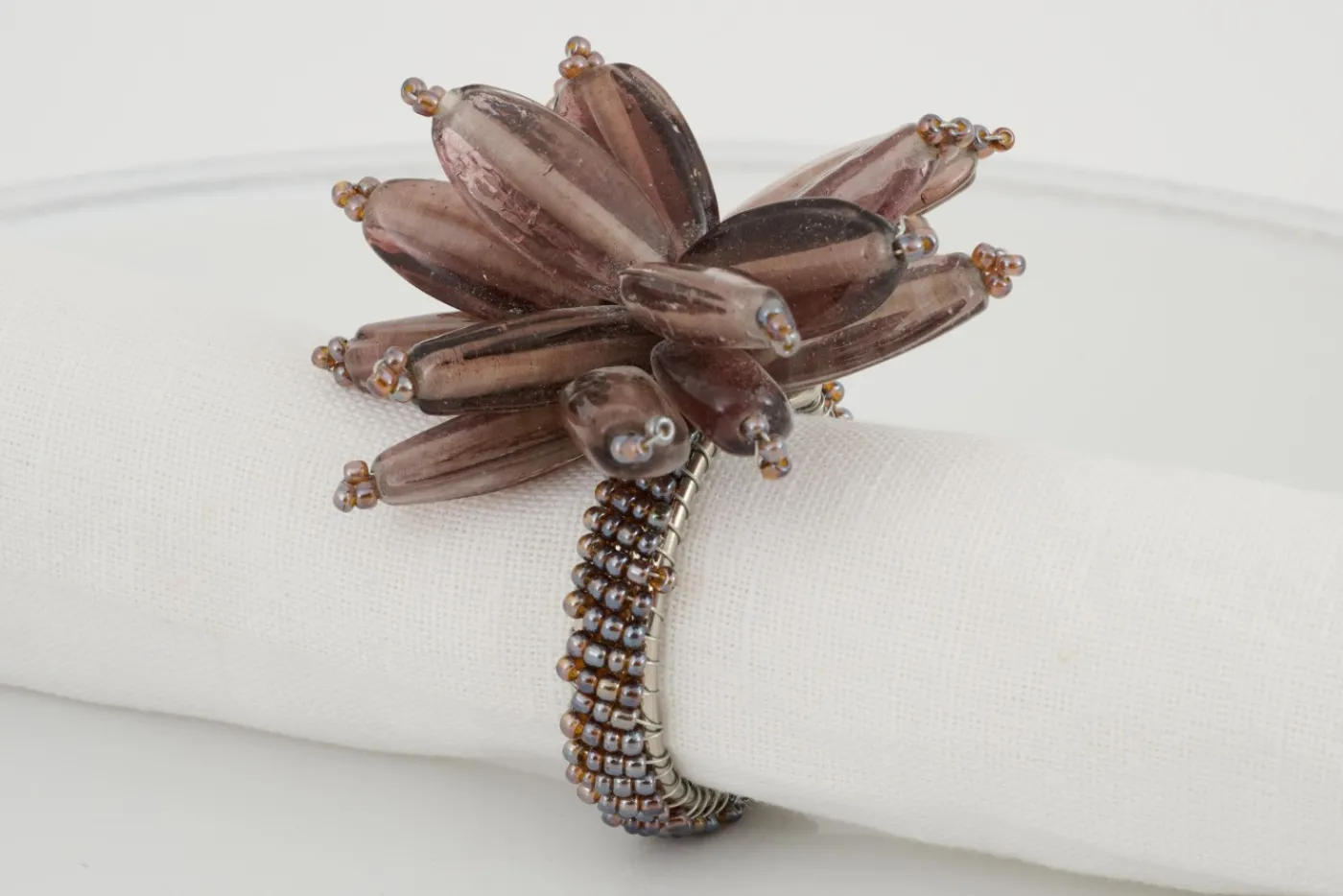 Décoration De Table|Accessoires<Flamant CARLEA, rond de serviette, perles Pourpre