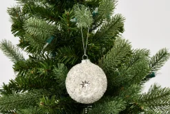 Boules De Noël|Boules De Noël<Flamant CAROLES, boule de Noël Argent