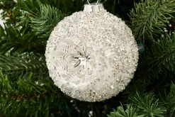 Boules De Noël|Boules De Noël<Flamant CAROLES, boule de Noël Argent