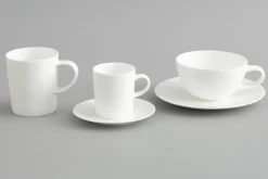 Assiettes, Plats Et Bols|Assiettes,Plats Et Bols<Flamant CATHY, tasse et soucoupe, porcelaine tendre, , 200ml Blanc