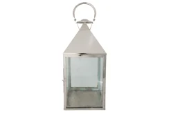 Lanternes|Décoration<Flamant CHARME, lanterne, acier et verre, M Argent