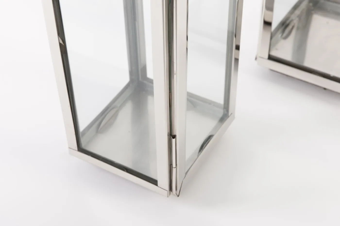Lanternes|Décoration<Flamant CHARME, lanterne, acier et verre, L Argent