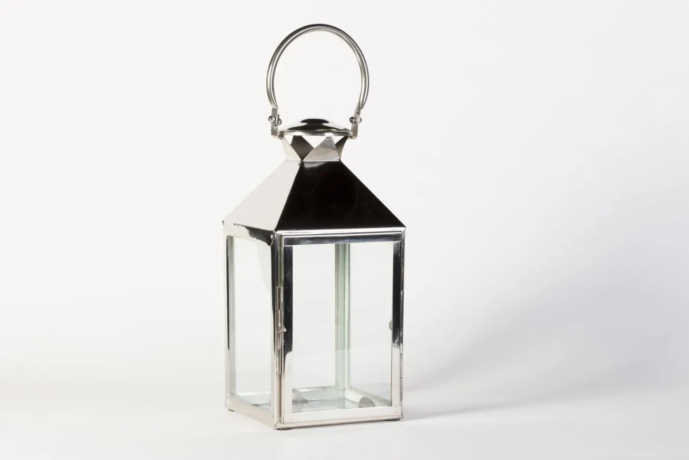 Lanternes|Décoration<Flamant CHARME, lanterne, acier et verre, S Argent