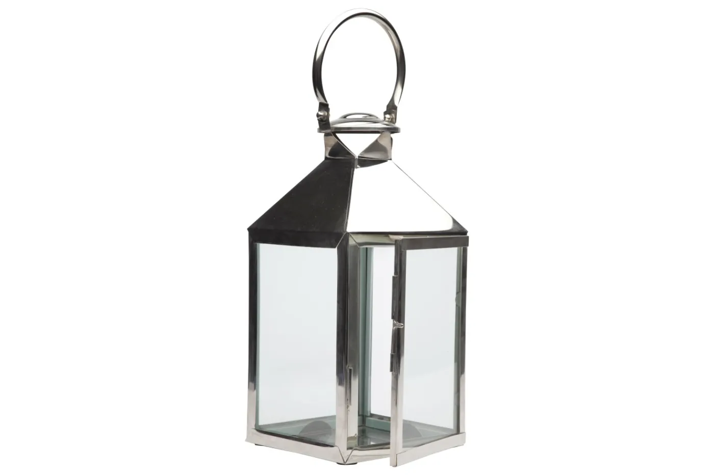 Lanternes|Décoration<Flamant CHARME, lanterne, acier et verre, S Argent