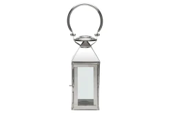 Lanternes|Décoration<Flamant CHARME, lanterne, acier et verre, XS Argent