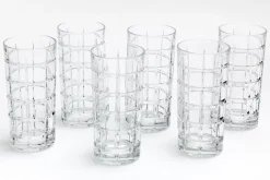 Verres|Verres<Flamant CHOPIN, verre longdrink, taillés à la main, set de 6 Transparent
