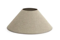 Abat-Jour|Luminaire<Flamant CIRCUM, abat-jour, naturel et argent, conique, 45 cm Blanccassé