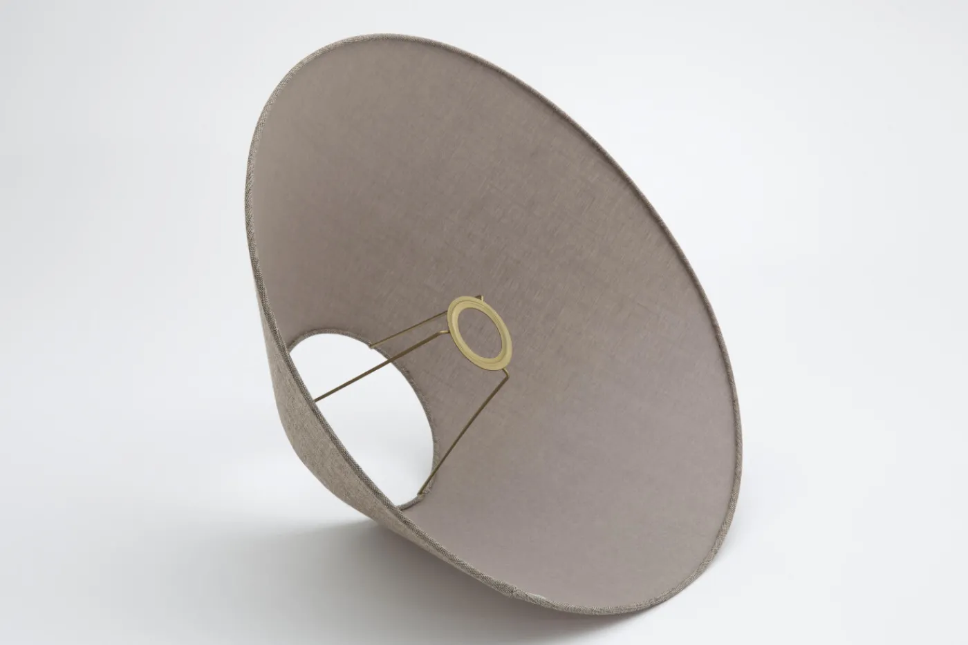 Abat-Jour|Luminaire<Flamant CIRCUM, abat-jour, naturel et gris, conique, 45 cm Blanccassé