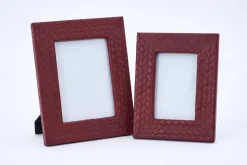 Cadres Photo|Cadres Photo<Flamant CLAYTON, cadre photo, cuir, 13x18 Rouge