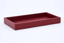 Plateaux|Accessoires<Flamant CLAYTON, plateau, cuir, rectangulaire, L Rouge
