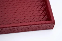Plateaux|Accessoires<Flamant CLAYTON, plateau, cuir, rectangulaire, L Rouge