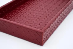 Plateaux|Accessoires<Flamant CLAYTON, plateau, cuir, rectangulaire, L Rouge