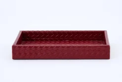 Plateaux|Accessoires<Flamant CLAYTON, plateau, cuir, rectangulaire, S Rouge
