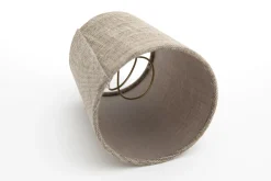 Abat-Jour|Luminaire<Flamant CLIPS, abat-jour, naturel et gris, cylindrique, 10 cm Blanccassé
