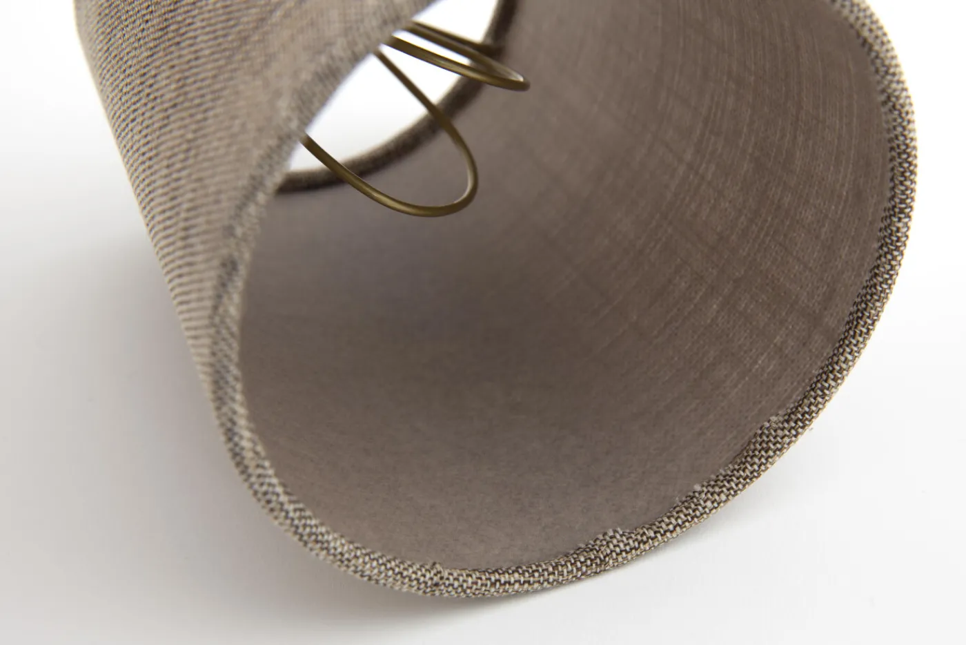 Abat-Jour|Luminaire<Flamant CLIPS, abat-jour, naturel et gris, cylindrique, 10 cm Blanccassé