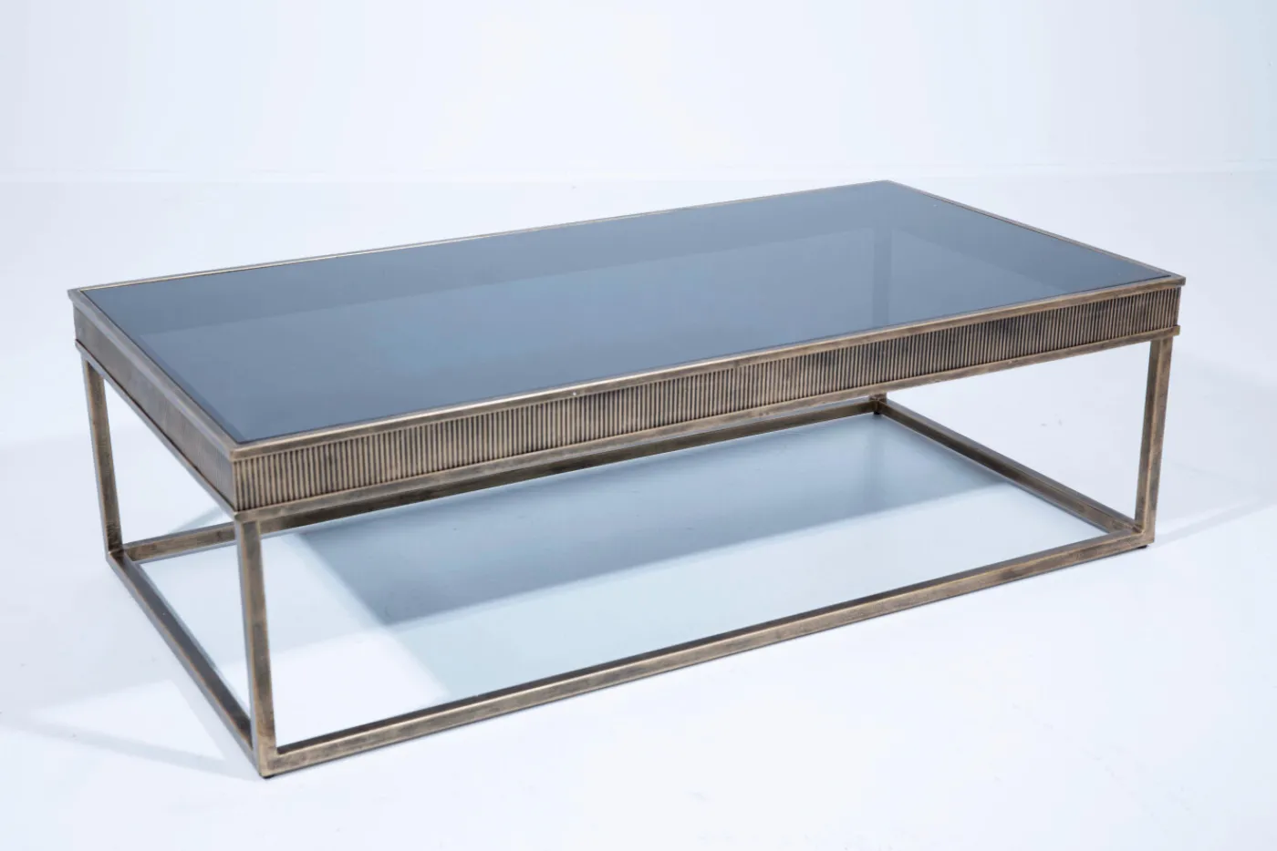 Tables De Salon|Tables De Salon<Flamant COMINO, table basse, rectangulaire, métal et verre Brun